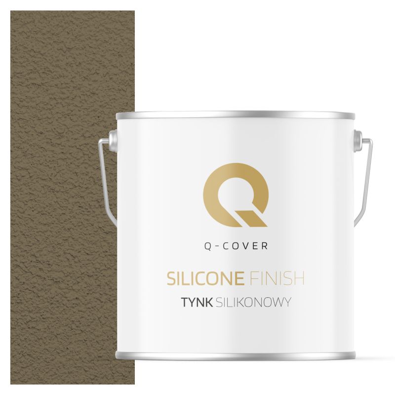Tynk Silikonowy Elewacyjny Baranek 2.0mm Q-Cover Khaki F455 7KG