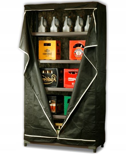 Pokrowiec na regał MODO24 jupiter tytan 180x120x46 cm czarny 1 szt.