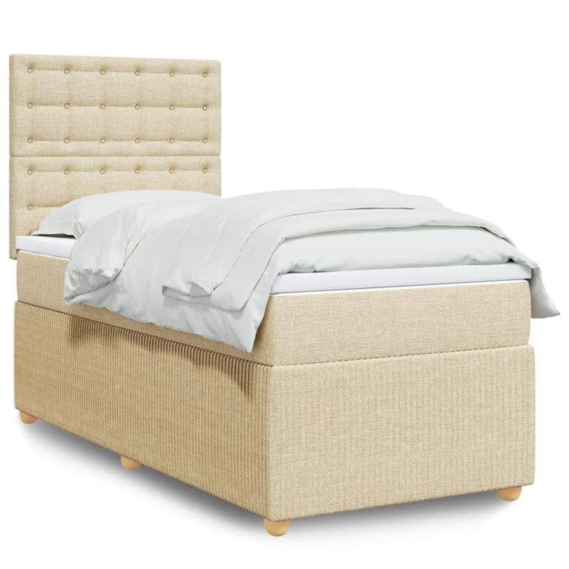 Łóżko kontynentalne WaszeMeble 80x200 cm kremowe WM-3291902 1 szt.