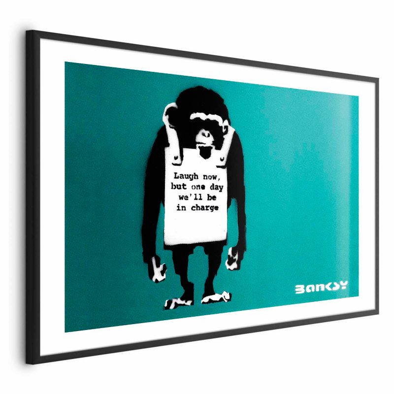 Plakat Artgeist Zła małpa 30x21 cm z ramą czarną z marginesem 1 szt
