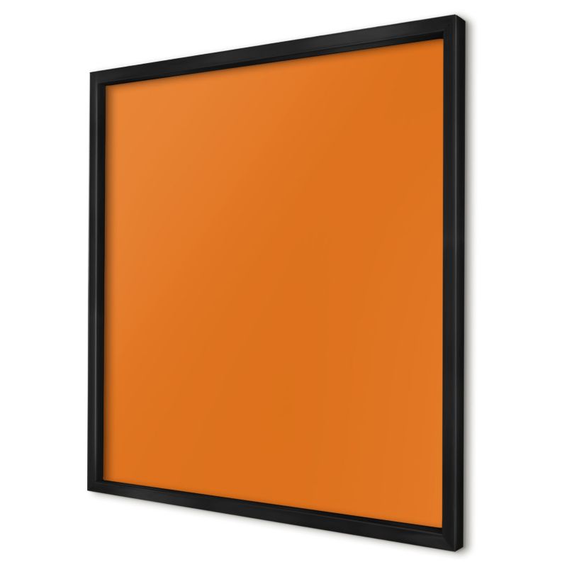 Ozdobna tablica magnetyczna Wallfluent 50x50 Mocny pomarańczowy w czarnej ramie 1szt