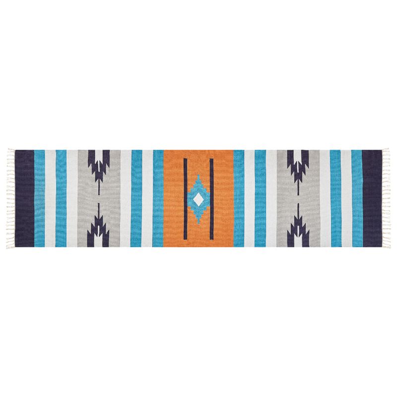 Dywan Noratus Kolorowy 80 x 300 cm Bawełna Kilim 1 szt.