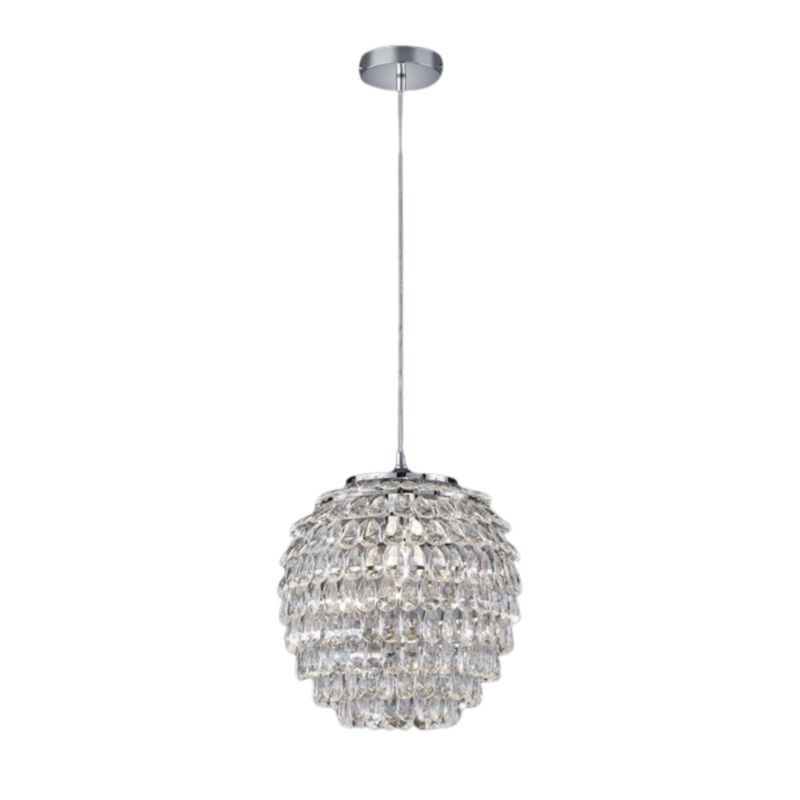 Lampa sufitowa wisząca RL Petty 8285 srebrno-przezroczysty kryształowa 1xE27 x 1 szt.