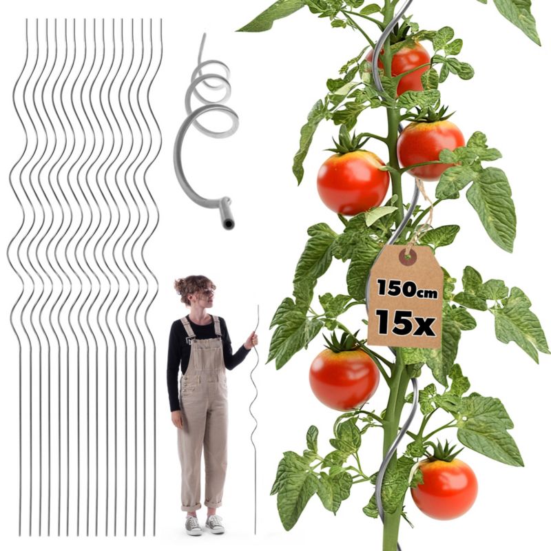 Tyczka KADAX Spiralna Do Pomidorów Roślin Fasoli Ogórków 150 cm 15 szt.