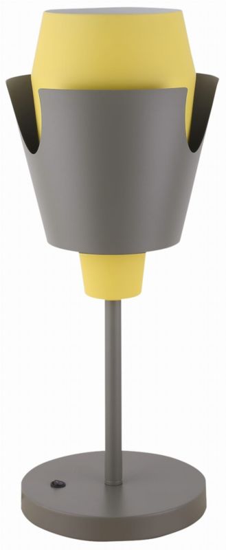 Lampka stołowa Candellux Falun szaro-żółta 1 x E27 x 40W IP20 wym: 54 x 20 x 20 cm metal - 1 szt.