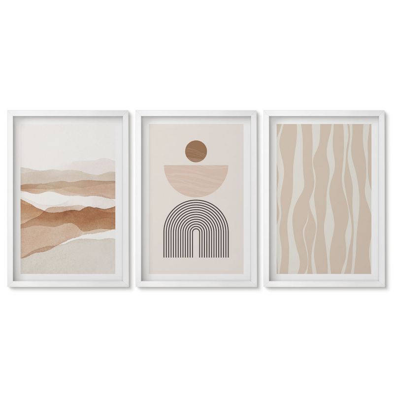 Obrazy w białej ramie Tulup 40x60 cm Abstrakcyjny pejzaż natura geometria Obrazy w białej ramie 1 kpl