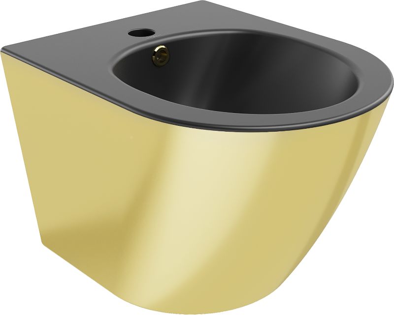 Bidet wiszący Mexen Lena czarny/złoty 48 cm 35224876 1 szt.