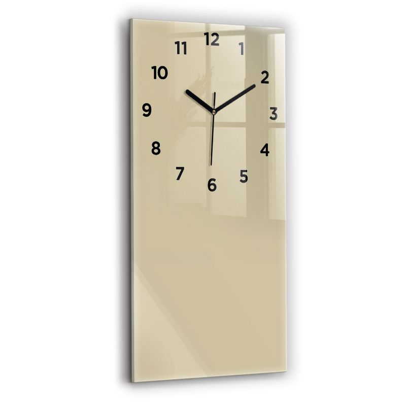 Zegar z czarnymi wskazówkami Wallfluent 30x60 cm Kolor beżowy 1 szt.
