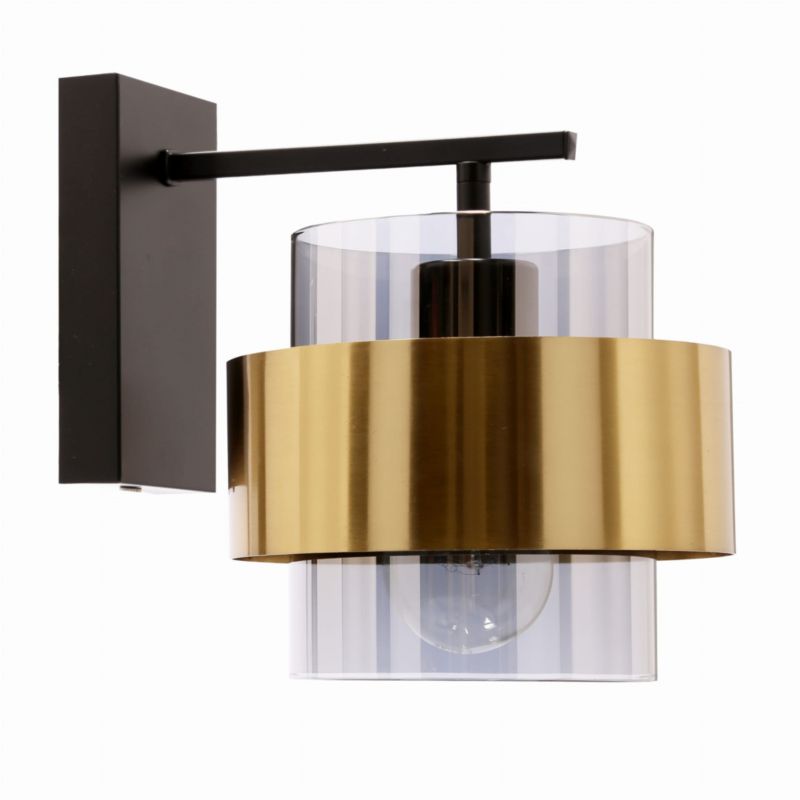 Kinkiet ścienny Candellux Spiega czarny-dymiony-miedź-złoty 1 x E27 x 60W IP20 wym: 22 x 24 x 18 cm - 1 szt.