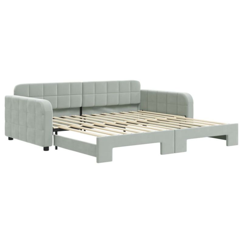 Łóżko dzienne WaszeMeble 100x200 cm rozsuwane szare WM-3196936 1 szt.