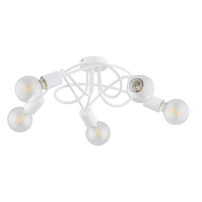 Lampa sufitowa wisząca Alfa Boston 1946 biała nowoczesna 5xE27 x 15W 1 szt.