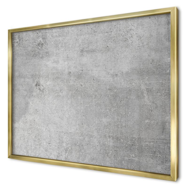 Tablica magnetyczna ozdobna Wallfluent 70x50 Betonowy minimalizm w złotej ramie 1szt