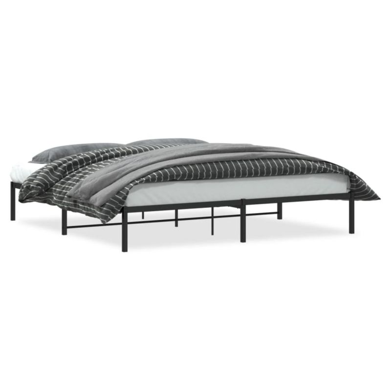 Rama łóżka WaszeMeble 200x200 cm Czarny metal WM-373662 1 szt.