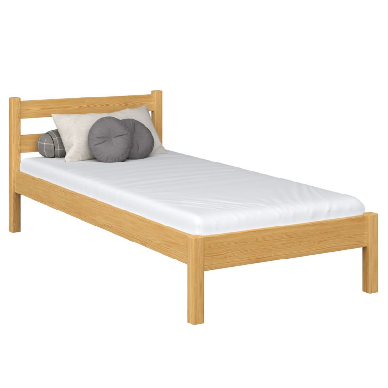 Drewniane łóżko N-WOOD pojedyncze N01 sosna naturalna 100x180 1szt.