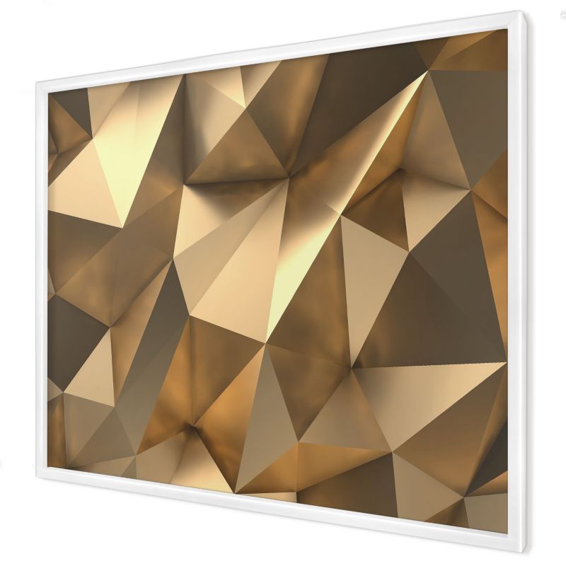 Dekoracyjna tablica magnetyczna Wallfluent 80x60 Ciepła geometria w białej ramie 1szt