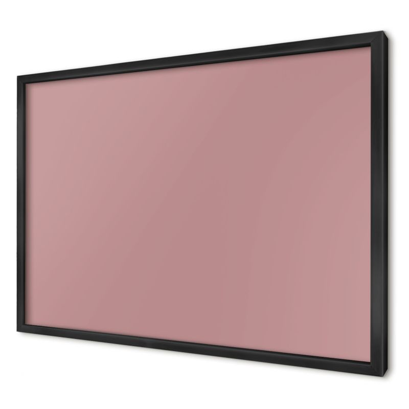 Ozdobna tablica magnetyczna Wallfluent 60x40 Pastelowy zgaszony róż w czarnej ramie 1szt