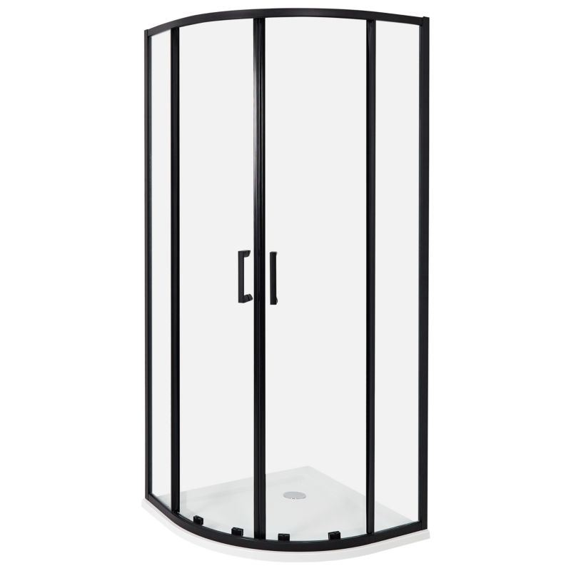 Kabina prysznicowa Jukatan 80 x 80 x 185 cm Czarny 1 szt.