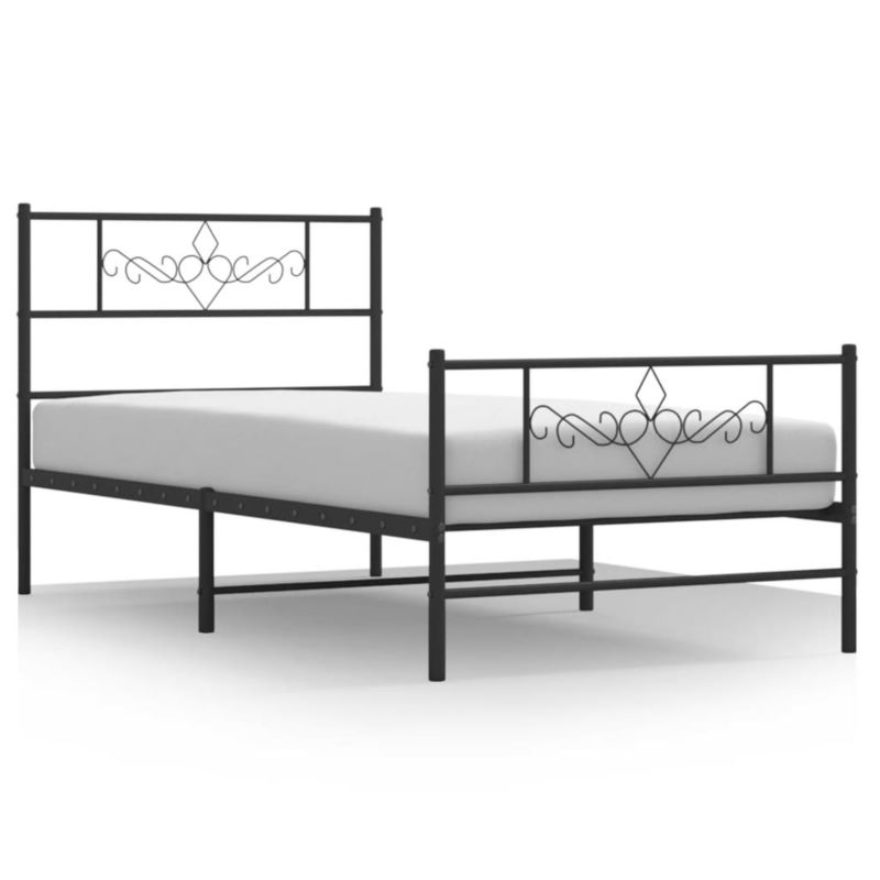 Rama łóżka WaszeMeble 120x210 cm Czarny metal WM-355281 1 szt.