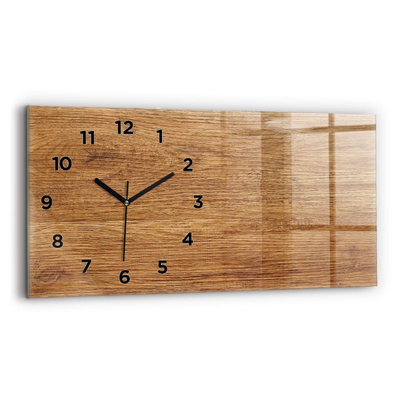Zegar z czarnymi wskazówkami Wallfluent 60x30 cm Jasne drewno 1 szt.