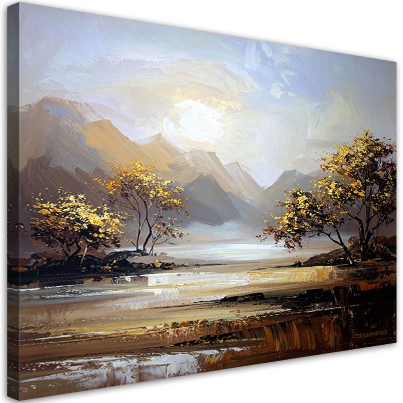 Obraz do salonu sypialni kuchni biura Feeby Krajobraz góry drzewa 60x40cm 1szt