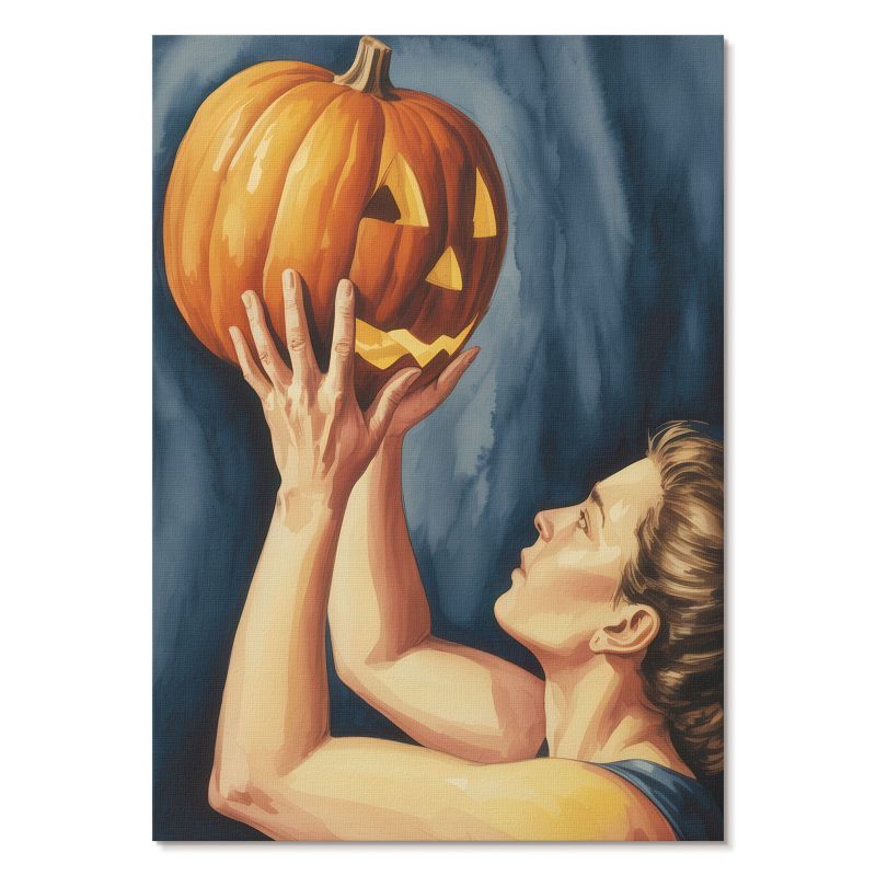 Nowoczesny Plakat na Płótnie Tulup 42x59,4 cm (A2) Dynia Halloween Do salonu, sypialni, biura 1 szt.