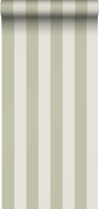 Tapeta Sanders & Sanders paski zielonymIjasnozielonym 50 x 900 cm - 1 rol.