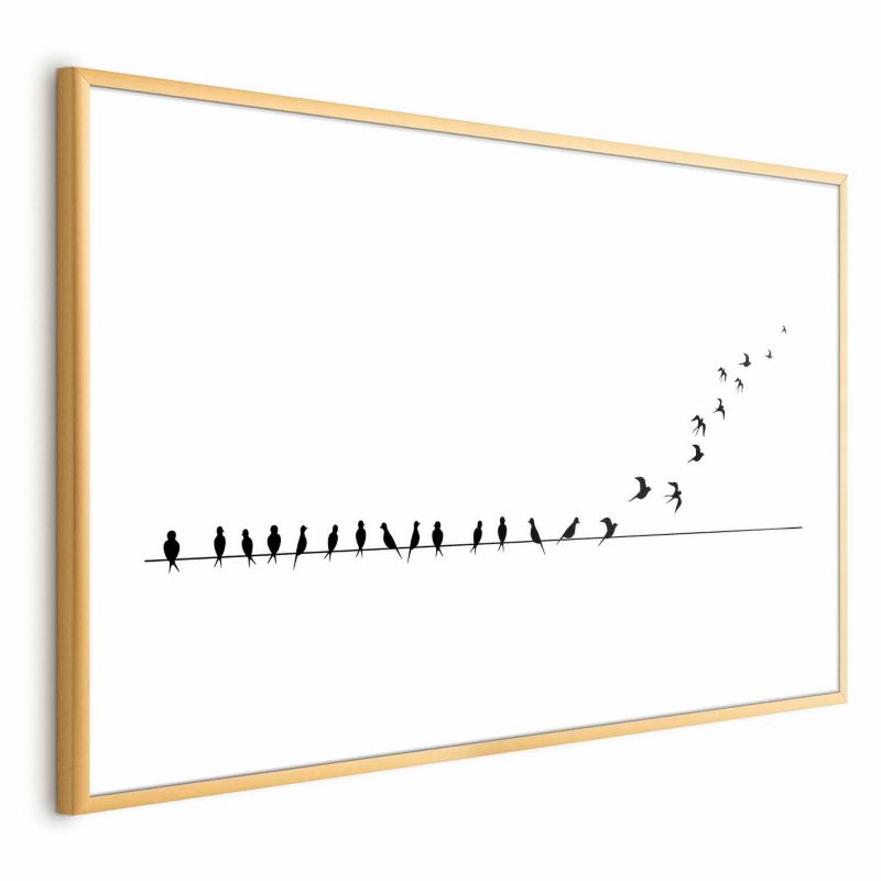 Plakat Artgeist Lećmy 42x29,7 cm z ramą złotą 1 szt