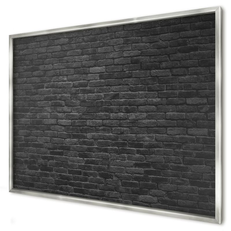 Tablica magnetyczna dekoracyjna Wallfluent 100x70 Ceglana ściana w srebrnej ramie 1szt