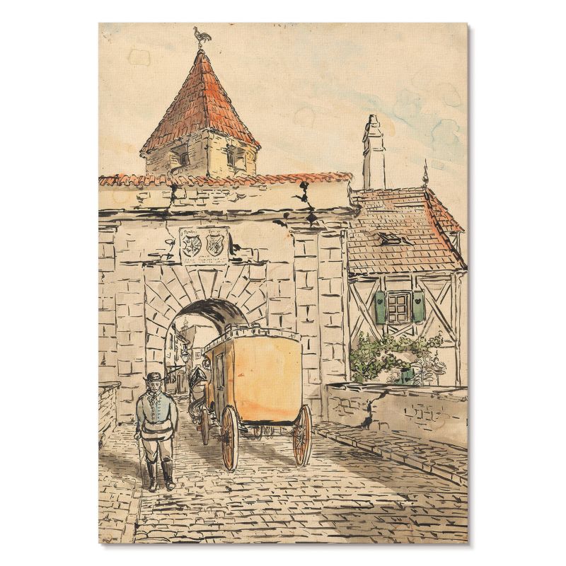 Plakat na Płótnie Tulup 42x59,4 cm (A2) Brama miejska Do salonu, sypialni, biura 1 szt.