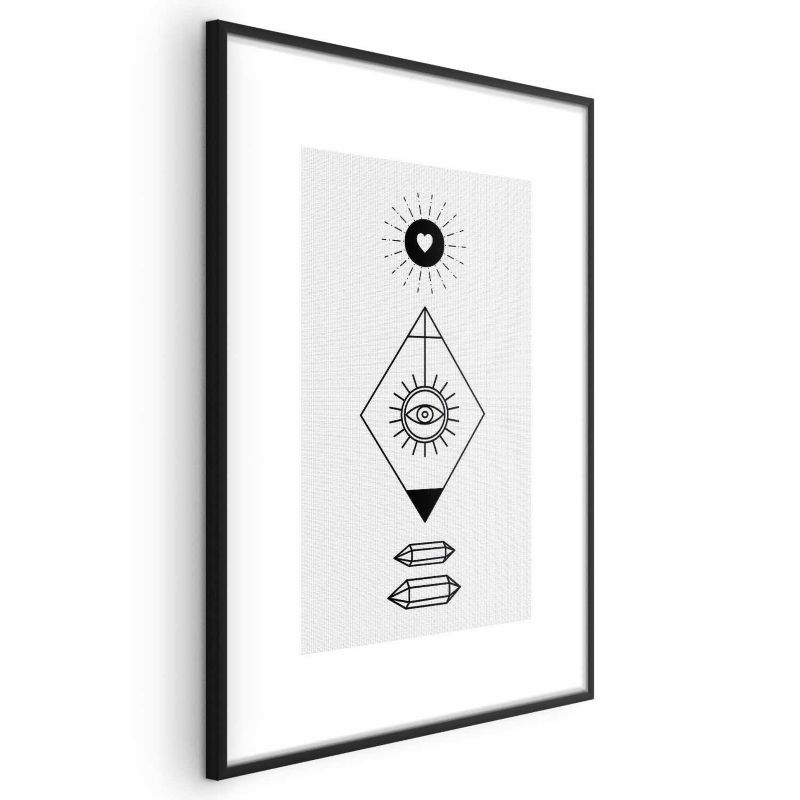 Plakat Artgeist Symbole 21x30 cm z ramą czarną 1 szt