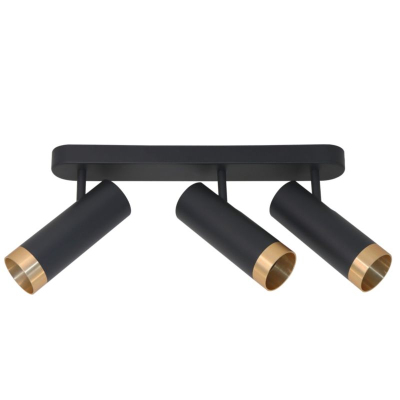 Oprawa Sanico Goldlux FADO 3xGU10 listwa ścienno-sufitowa czarna/złota IP20 - 1 szt.