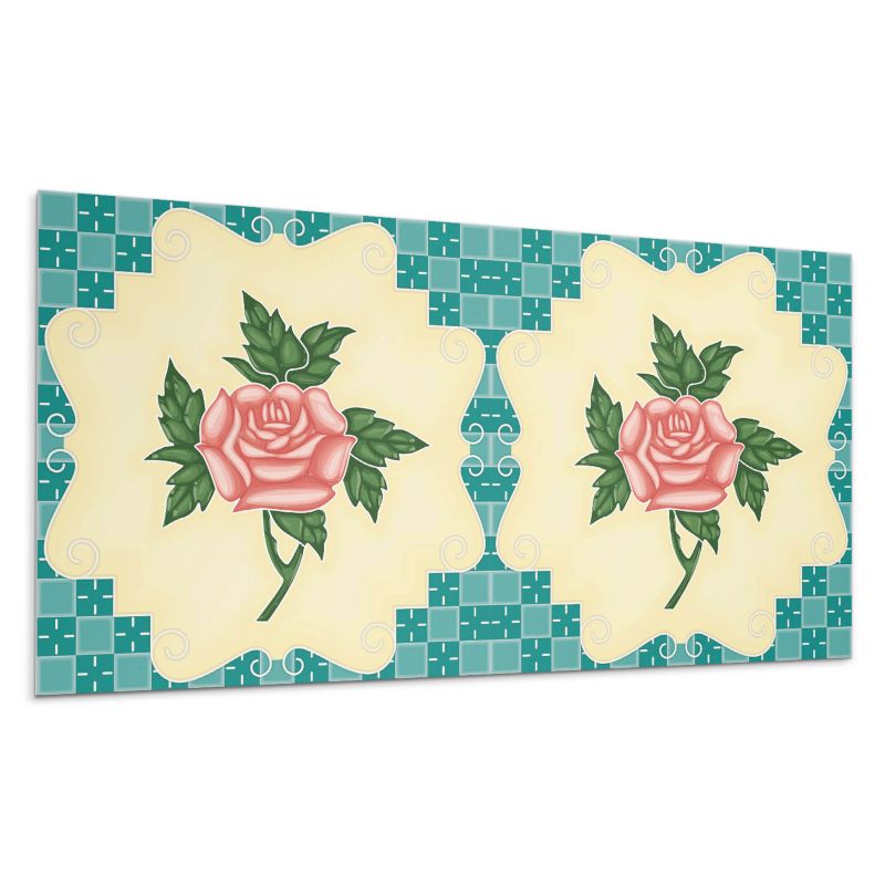 Panele samoprzylepne Wallfluent 40x20 cm Różana aranżacja kwiatów 10 szt.