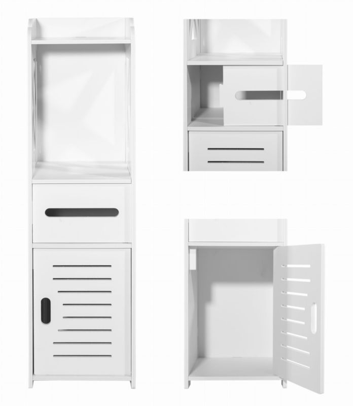 Szafka łazienkowa Songmics słupek biały z PCV 80cm 1 szt