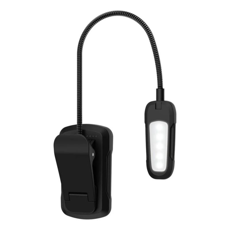 Lampka na klips ANSMANN 9 diod LED, 3 kolory światła 1.8W czarna - 1 szt.