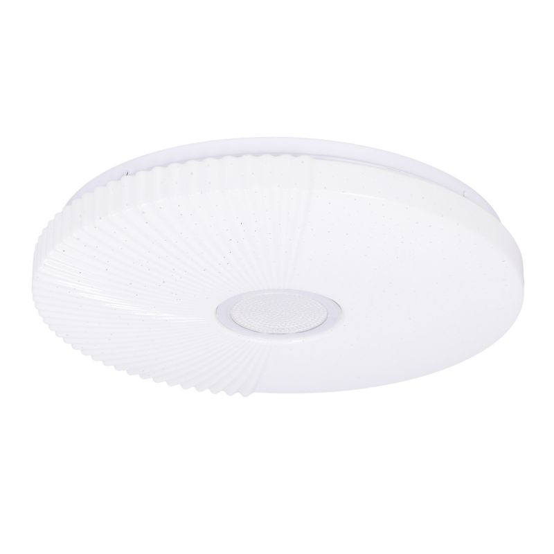 Plafon biały ryflowany klosz Candellux Sunny biały okrągły 38cm LED 24W 4000K 2150lm IP20 - 1 szt.