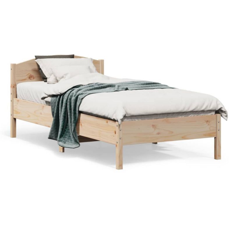 Łóżko drewniane WaszeMeble 75x190 cm brązowe WM-842626 1 szt.
