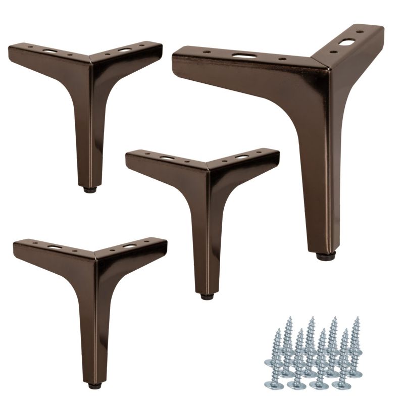 Nóżka do mebli B&B Kotwica czarny chrom Nikiel wysokość 15 cm 4 szt