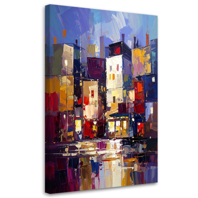 Obraz do salonu sypialni kuchni biura Feeby Kolorowe budynki 30x45cm 1szt
