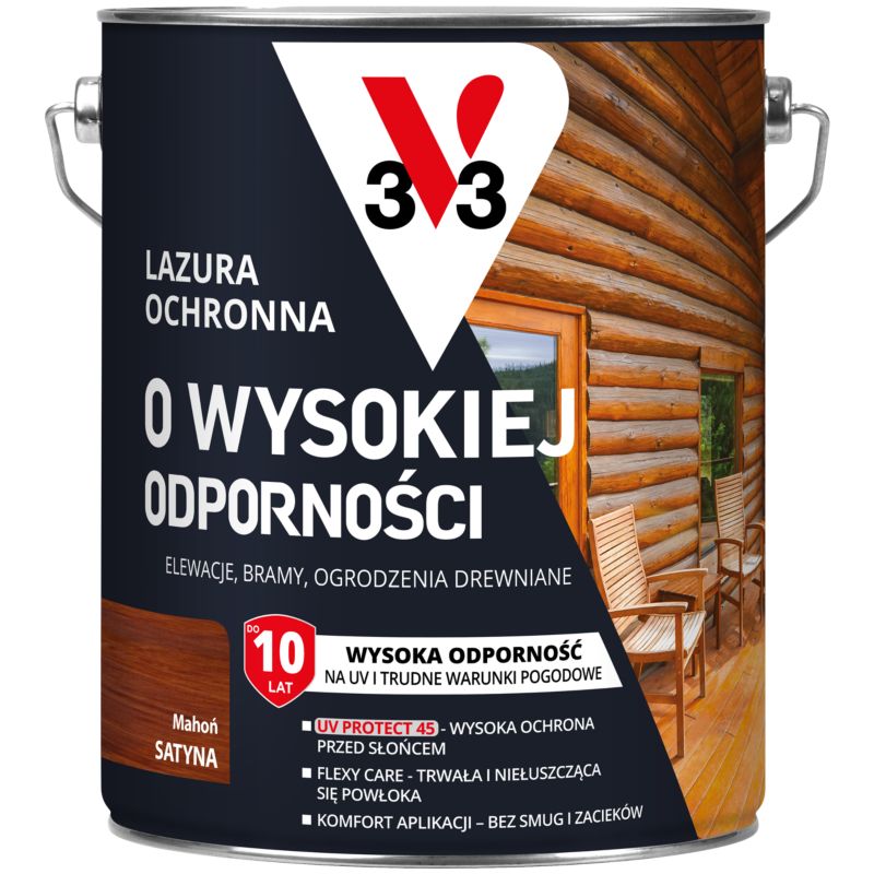 Lazura ochronna o wysokiej odporności V33 mahoń 5 l