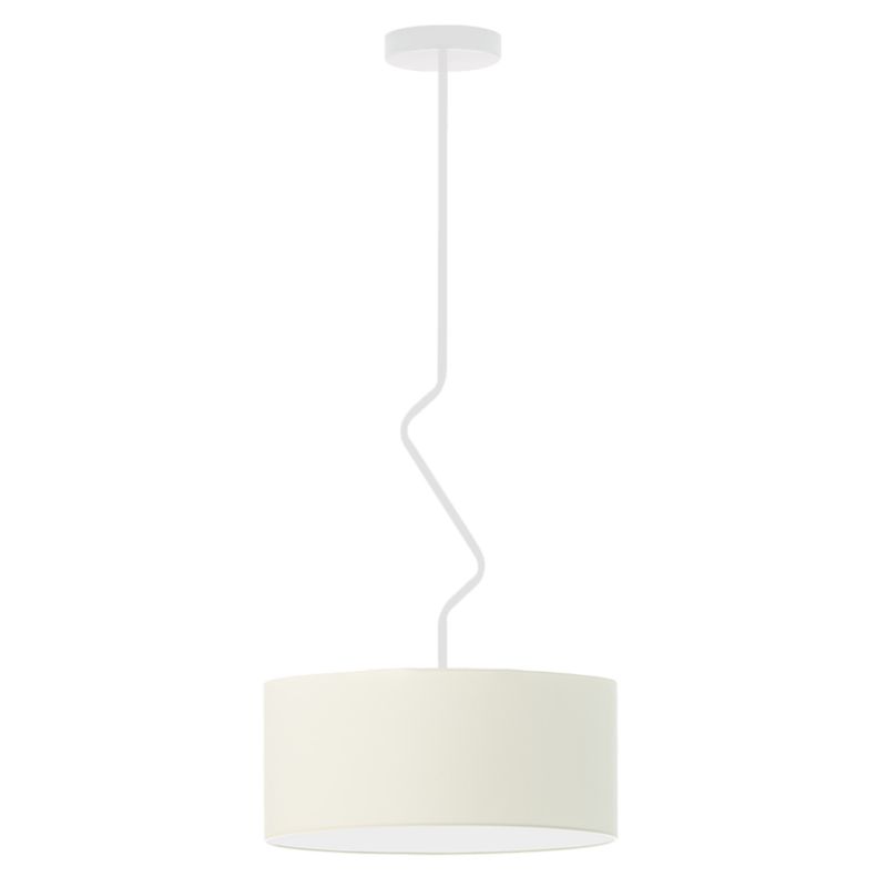 Lampa sufitowa Volta Light Factory żyrandol lampa wisząca z abażurem walec Biały/Ecru VESSO 1szt.
