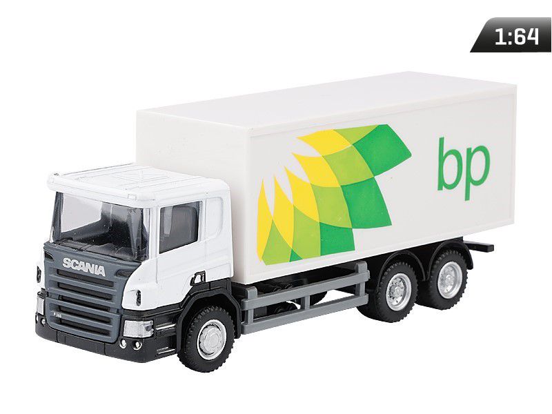 Model 1:64, SCANIA P-Series, ciężarówka BP, biała, Carmotion, 1 szt.