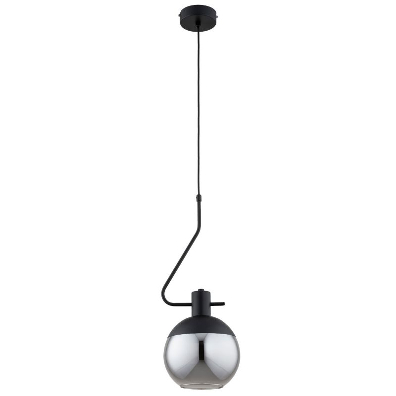 Lampa wisząca Alfa Enigma 4550 czarna-dymiona nowoczesna 1xE27 x 15W 1 szt.