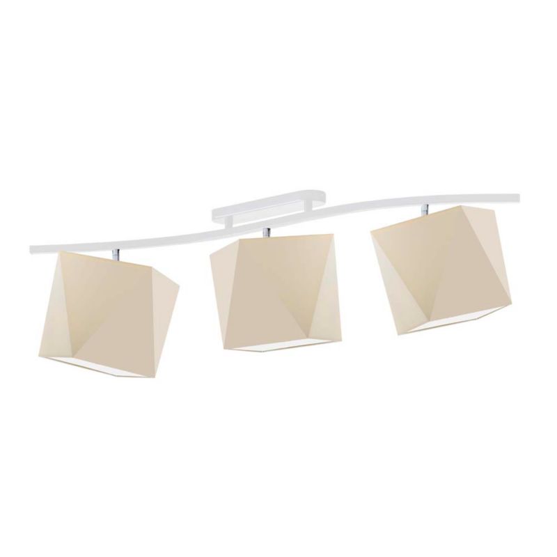 Lampa wisząca zwis Volta Light Factory żyrandol sufitowa z abażurami diament Ecru MICHELLE FALA P3 1szt.