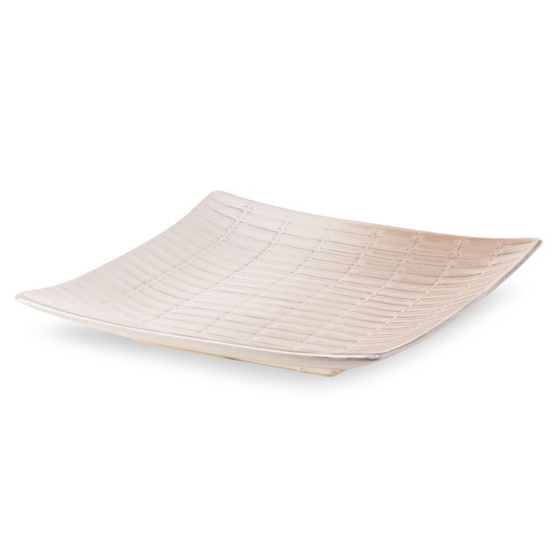 Patera ceramiczna Eurofirany 27 x 27 x 5 cm kremowa beżowa 1 szt.