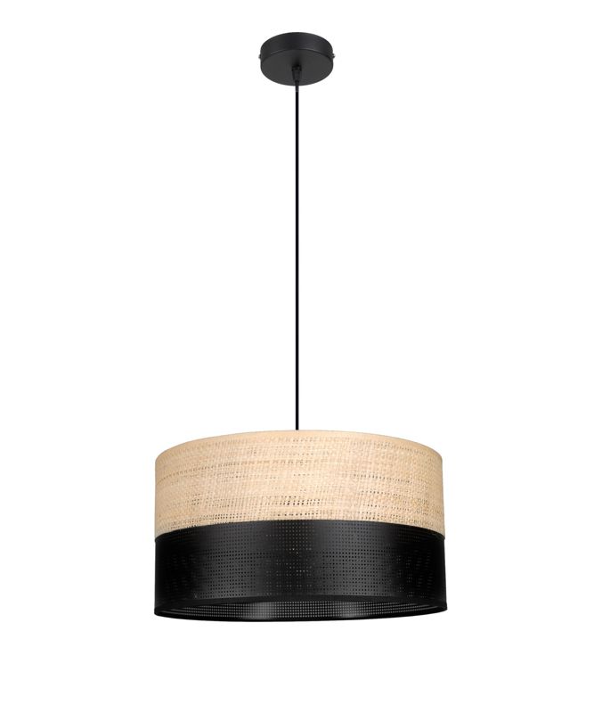 Lampa sufitowa wisząca LARS HEXE E27 metal materiał 1 x 60W rattan H0674 1 szt.
