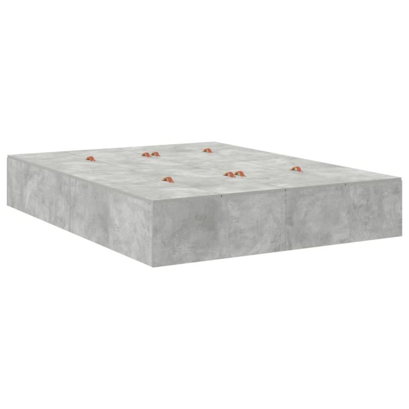 Rama łóżka WaszeMeble 150x200 cm Betonowy szary drewno WM-3335384 1 szt.