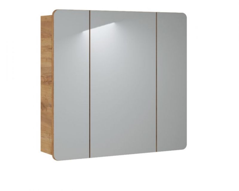 Szafka Comad łazienkowa ARUBA 843 80 cm dąb z lustrem 1 szt