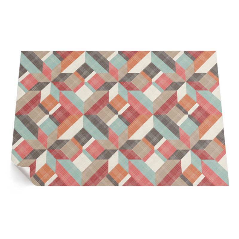 Balkonowy Dywan Winylowy UV ArtPrintCave 150x225 cm Wytarty wzór geometryczny 1 szt.