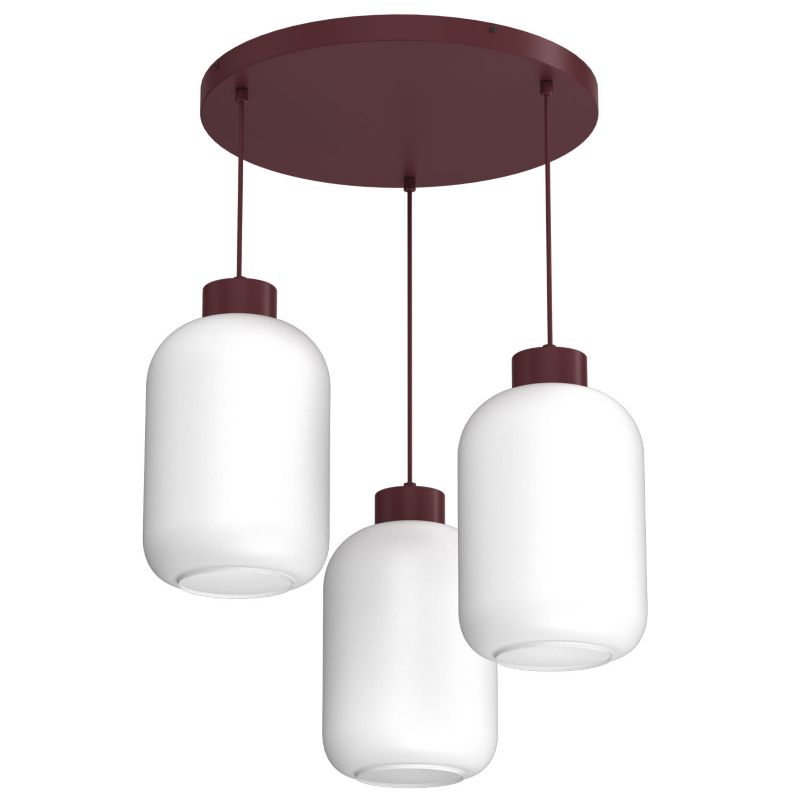 Lampa wisząca Luminex Galante czerwona 3xE27x15W IP20 wym: 125x38x38cm - 1 szt.