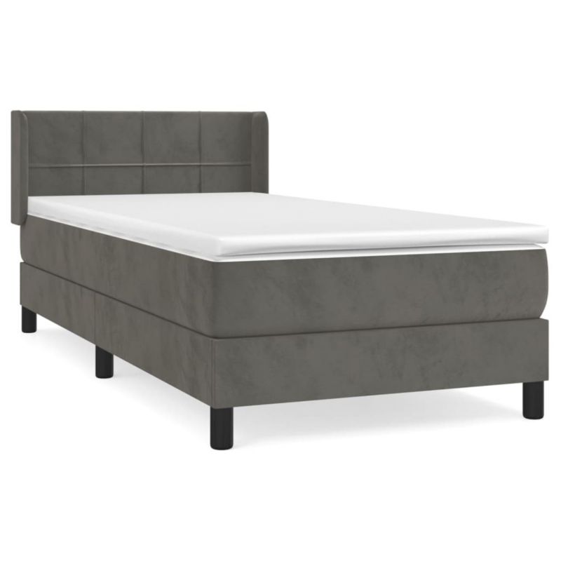 Łóżko kontynentalne WaszeMeble 90x200 cm ciemnoszary WM-3130938 1 szt.